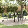 vidaXL Tuin eettafelset 5 pcs Antraciet Gepoedercoat staal