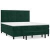 vidaXL Boxspring met matras fluweel donkergroen 160x200 cm