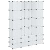 vidaXL Modulaire kast met 18 compartimenten wit 37 x 146 x 180,5 cm