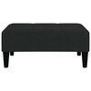 vidaXL Slaapbank 2-zits met voetenbank microvezelstof zwart