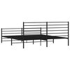 vidaXL Bedframe met hoofd- en voeteneinde metaal zwart 183x213 cm