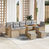 vidaXL Tuin Sofa Set met kussen met opslag 10 pcs Beige en Licht Grijs