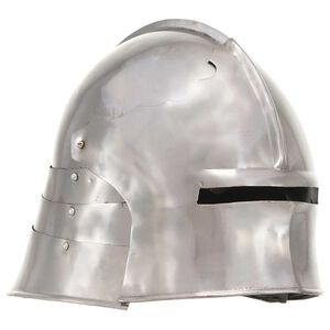 vidaXL Ridderhelm middeleeuws replica LARP staal zilverkleurig