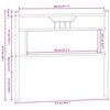 vidaXL Vervangend hoofdbord 107 cm bewerkt hout en staal bruin eikenkleurig