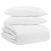 vidaXL Dekbed Set met kussen 3 st Wit Donsveertjes