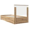 vidaXL Bedframe met hoofdeinde Artisan Eiken 90 x 190 cm Bewerkt hout