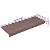 vidaXL Trapmatten 30 st 65x21x4 cm Bruin Rechthoekige Rand
