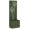 vidaXL Tuin Privacy Screen Olijfgroen 50 x 140 cm Koudgewalst staal