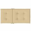 vidaXL Stoelkussens 4 st lage rug 100x50x4 cm stof gem&ecirc;leerd beige