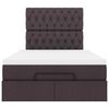 vidaXL Ottoman bed met matras en LED's 120x200cm stof donkerbruin