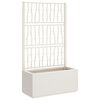 vidaXL Plantenbak met latwerk 80x36x140 cm polypropeen wit