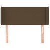 vidaXL Hoofdbord met randen 103x16x78/88 cm stof donkerbruin