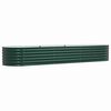 vidaXL Verhoogd bed Groen 320 x 80 x 44 cm Staal