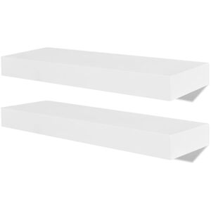 vidaXL Wandplanken 4 st 40 cm wit