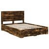 vidaXL Bedframe met lade met hoofdeinde met opslag Bewerkt hout