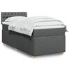 vidaXL Boxspring met matras stof donkergrijs 90x190 cm