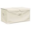 vidaXL Opbergbox 50x30x25 cm stof cr&egrave;mekleurig