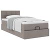 vidaXL Bed met matras 90x200 cm stof taupe