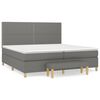 vidaXL Boxspring met matras stof donkergrijs 200x200 cm