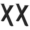 vidaXL Eettafelpoten 2 st X-vormig 90x(72-73) cm staal zwart