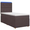 vidaXL Boxspringbed met matras Donkerbruin 90 x 200 cm Stof