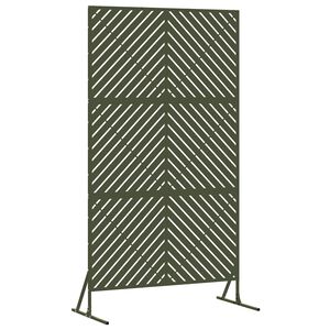 vidaXL Privacyscherm 100 x 50 x 180 cm Staal Olijfgroen