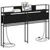 vidaXL Opberghoofdbord met plank Zwart eiken 150 cm Bewerkt hout