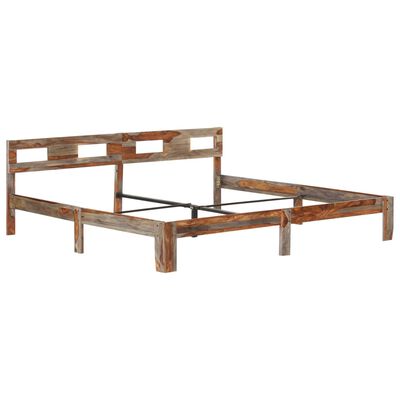 vidaXL Bedframe zonder matras massief hout 200x200 cm