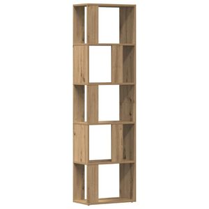 vidaXL Boekenkast 45x24x159 cm bewerkt hout artisanaal eikenkleur