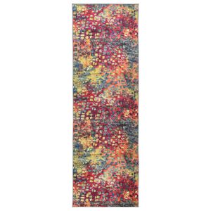 vidaXL Vloerkleedloper LESAKA kleurrijk 50 x 350 cm Diamantvelours