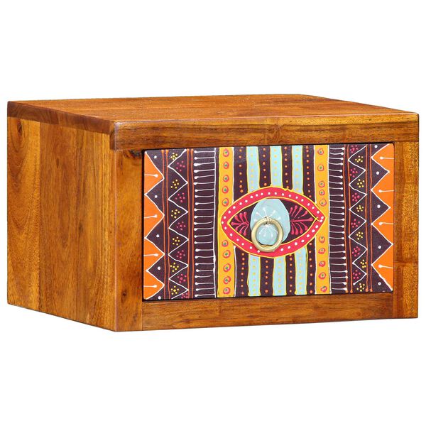 vidaXL Nachtkastje 2 pcs Bruin 35 x 30 x 22 cm Massief acaciahout