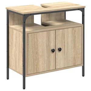 vidaXL Badkamer Kast Beige 60 x 30 x 60 cm Bewerkt hout