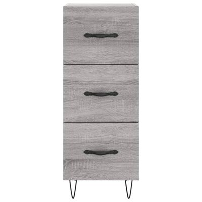 vidaXL Dressoir 34,5x34x90 cm bewerkt hout grijs sonoma eikenkleurig