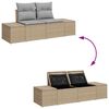 vidaXL Tuinbankenset met kussen 10 pcs Beige en Licht Grijs Polyrattan