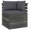 vidaXL 7-delige Loungeset met kussens pallet massief grenenhout