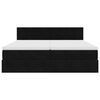 vidaXL Ottoman bed met matrassen en LED's 180x200cm fluweel zwart