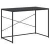vidaXL Computerbureau 110x60x70 cm bewerkt hout zwart