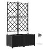 vidaXL Tuin Bloempot 2 st Zwart 80 x 40 x 142 cm PP