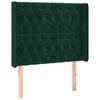 vidaXL Hoofdbord met randen 103x16x118/128 cm fluweel donkergroen