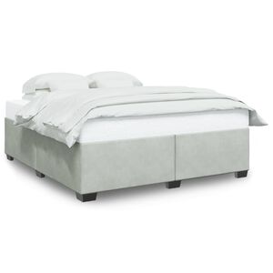 vidaXL Bedframe zonder matras 180x200 cm fluweel lichtgrijs
