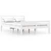 vidaXL Bedframe massief hout wit 120x200 cm