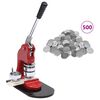 vidaXL Buttonmachine met 500 st buttononderdelen 44 mm