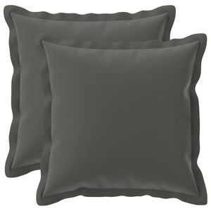 vidaXL Kussen met kussen HOUTEN 2 st Antraciet Polyester