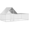 vidaXL Kippenren 4x2x2 m gegalvaniseerd staal