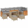 vidaXL Tuinbankenset 10 st 10-Aantal zitplaatsen Beige en Licht Grijs