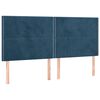 vidaXL Boxspring met matras fluweel donkerblauw 200x200 cm