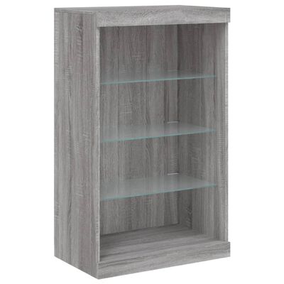 vidaXL Dressoir met LED-verlichting 60,5x37x100 cm grijs sonoma eiken