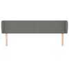 vidaXL Hoofdbord met randen 183x23x78/88 cm stof donkergrijs