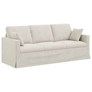 vidaXL Bank Cr&egrave;me 198 x 78 x 80 cm Fluweel