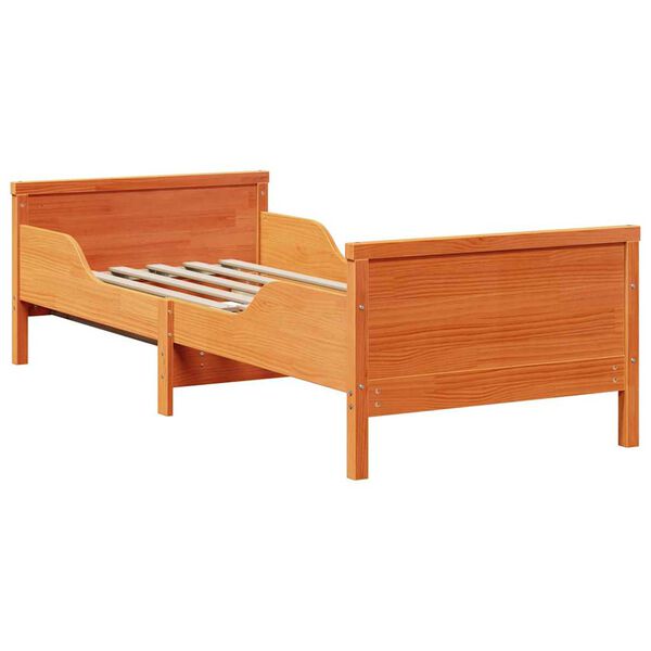 vidaXL Bedframe met hoofdeinde Wasbruin 80 x 200 cm Bewerkt hout
